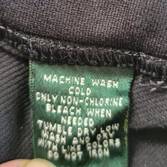 Ralph Lauren XL Active LRL Yoga Workout Pants black w/blue stripe stretchy EUC - Picture 9 of 11